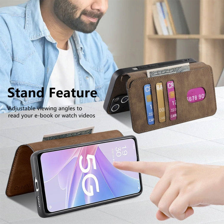 For OPPO A78 5G CaseNeo MagSafe RFID Anti-theft Retro Leather Phone Case