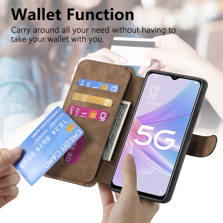 For OPPO A78 5G CaseNeo MagSafe RFID Anti-theft Retro Leather Phone Case