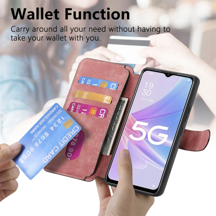 For OPPO A78 5G CaseNeo MagSafe RFID Anti-theft Retro Leather Phone Case