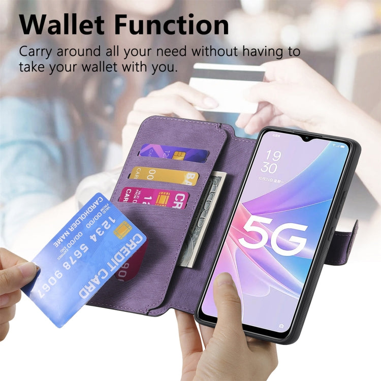 For OPPO A78 5G CaseNeo MagSafe RFID Anti-theft Retro Leather Phone Case
