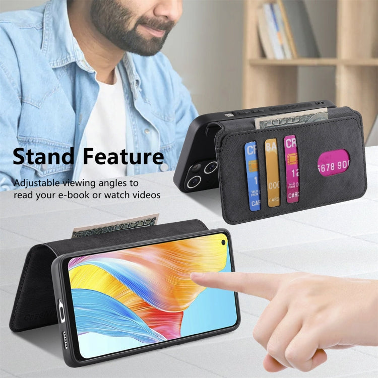 For OPPO A78 4G CaseNeo MagSafe RFID Anti-theft Retro Leather Phone Case