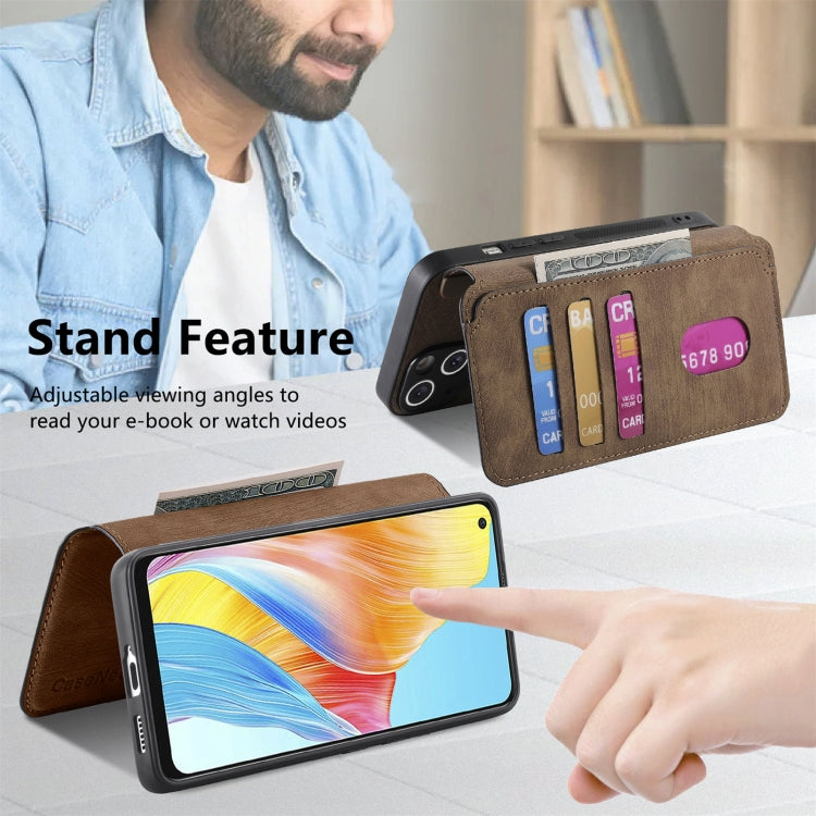 For OPPO A78 4G CaseNeo MagSafe RFID Anti-theft Retro Leather Phone Case