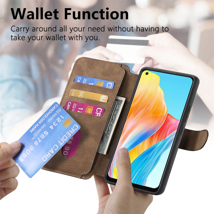 For OPPO A78 4G CaseNeo MagSafe RFID Anti-theft Retro Leather Phone Case