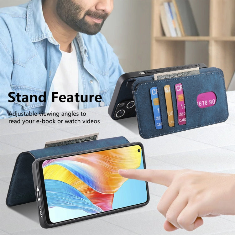 For OPPO A78 4G CaseNeo MagSafe RFID Anti-theft Retro Leather Phone Case