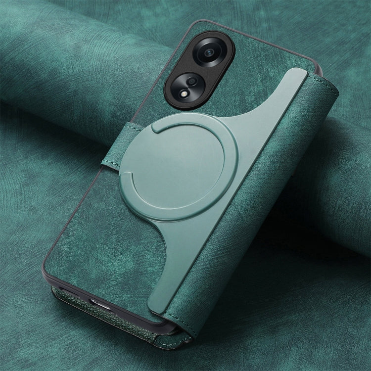 For OPPO A78 4G CaseNeo MagSafe RFID Anti-theft Retro Leather Phone Case