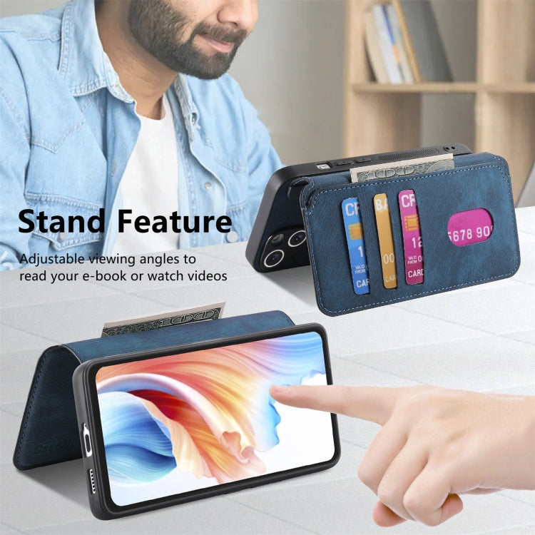 For OPPO A79 5G / A2 5G CaseNeo MagSafe RFID Anti-theft Retro Leather Phone Case