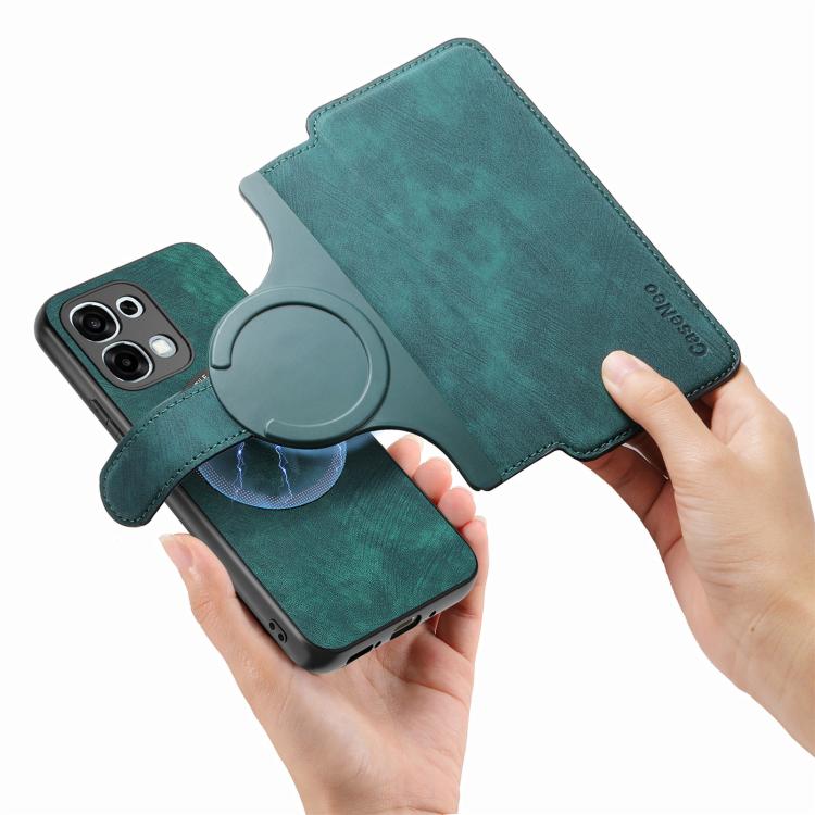 For OPPO A6 Global / A6s / A6c / A6t Pro CaseNeo MagSafe RFID Anti-theft Retro Leather Phone Case