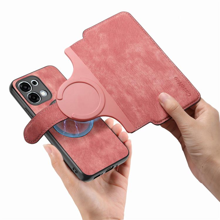 For OPPO A6 Global / A6s / A6c / A6t Pro CaseNeo MagSafe RFID Anti-theft Retro Leather Phone Case