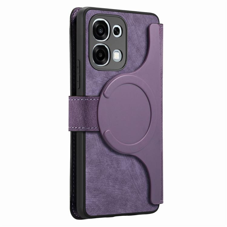 For OPPO A6 Global / A6s / A6c / A6t Pro CaseNeo MagSafe RFID Anti-theft Retro Leather Phone Case