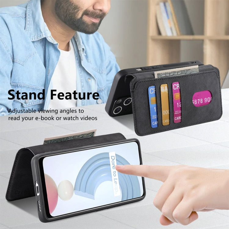 For Realme C21Y CaseNeo MagSafe RFID Anti-theft Retro Leather Phone Case