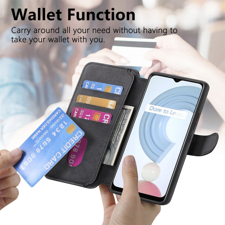 For Realme C21Y CaseNeo MagSafe RFID Anti-theft Retro Leather Phone Case
