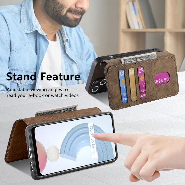 For Realme C21Y CaseNeo MagSafe RFID Anti-theft Retro Leather Phone Case