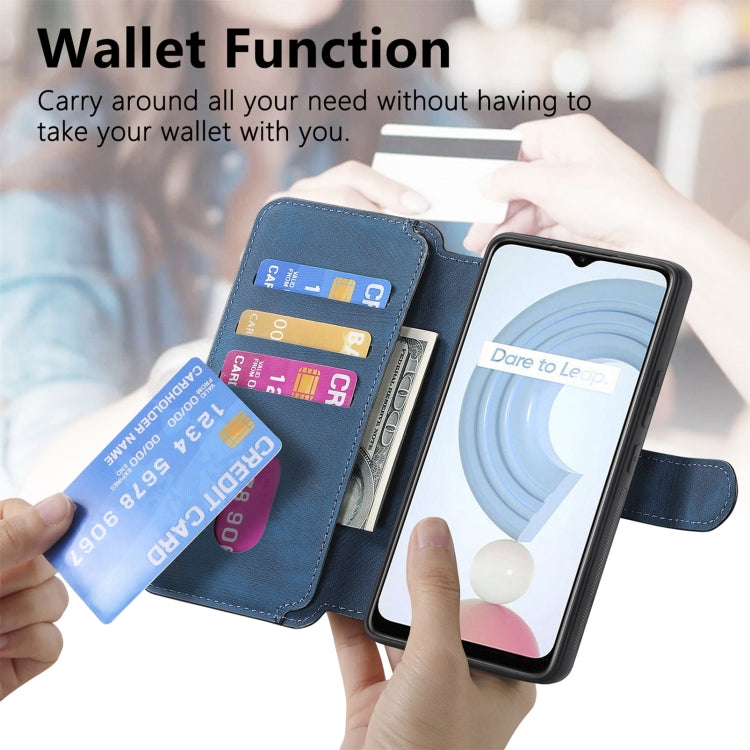 For Realme C21Y CaseNeo MagSafe RFID Anti-theft Retro Leather Phone Case