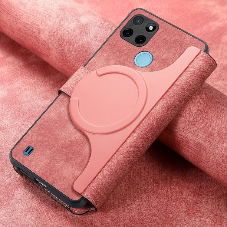 For Realme C21Y CaseNeo MagSafe RFID Anti-theft Retro Leather Phone Case