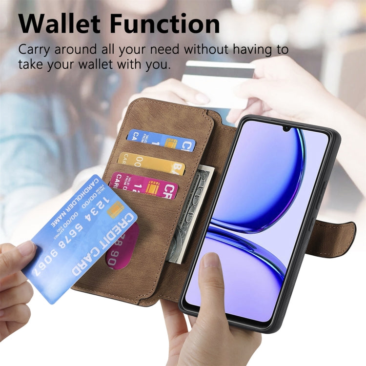 For Realme C53 CaseNeo MagSafe RFID Anti-theft Retro Leather Phone Case