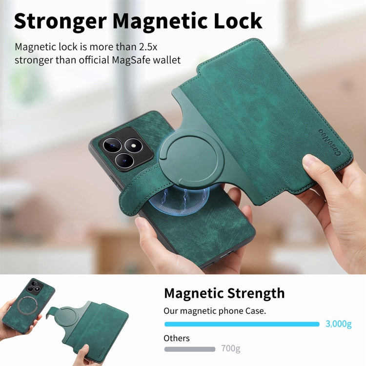 For Realme C53 CaseNeo MagSafe RFID Anti-theft Retro Leather Phone Case