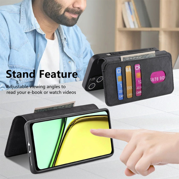 For Realme C67 4G CaseNeo MagSafe RFID Anti-theft Retro Leather Phone Case