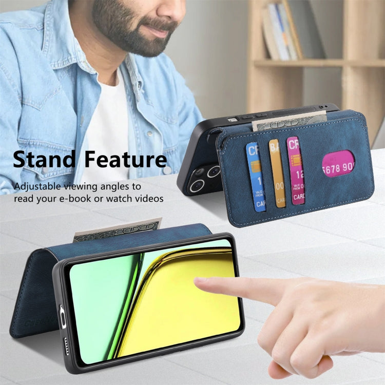 For Realme C67 4G CaseNeo MagSafe RFID Anti-theft Retro Leather Phone Case