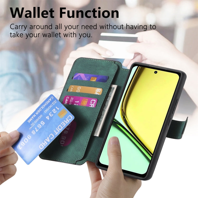 For Realme C67 4G CaseNeo MagSafe RFID Anti-theft Retro Leather Phone Case
