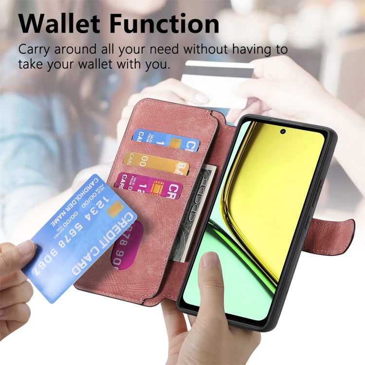 For Realme C67 4G CaseNeo MagSafe RFID Anti-theft Retro Leather Phone Case