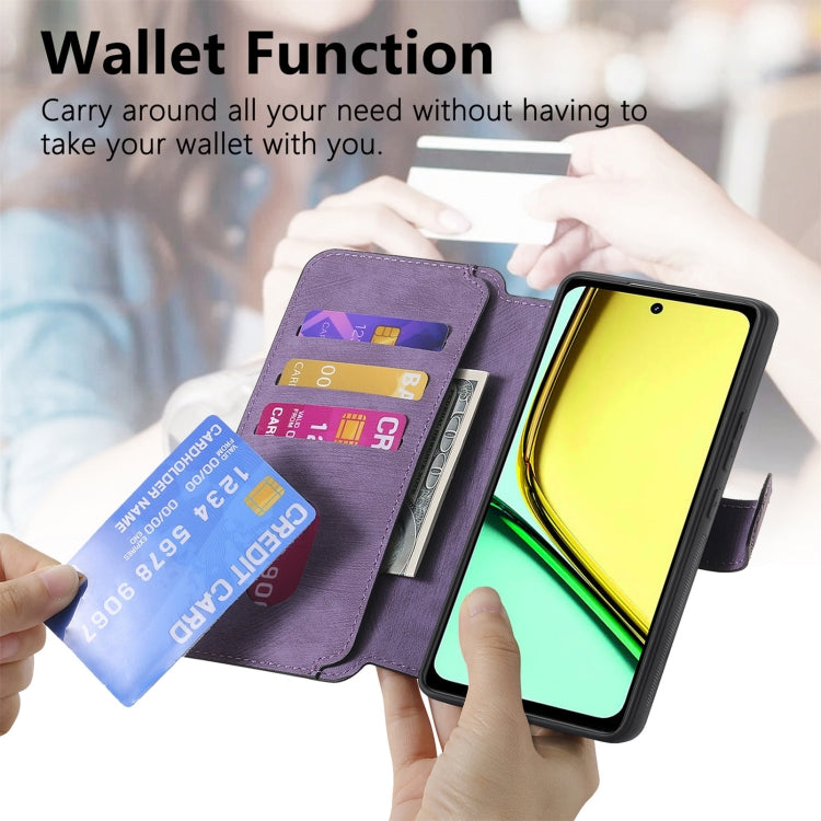 For Realme C67 4G CaseNeo MagSafe RFID Anti-theft Retro Leather Phone Case