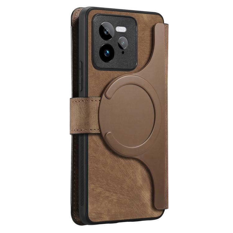 For Realme GT7 Pro CaseNeo MagSafe RFID Anti-theft Retro Leather Phone Case