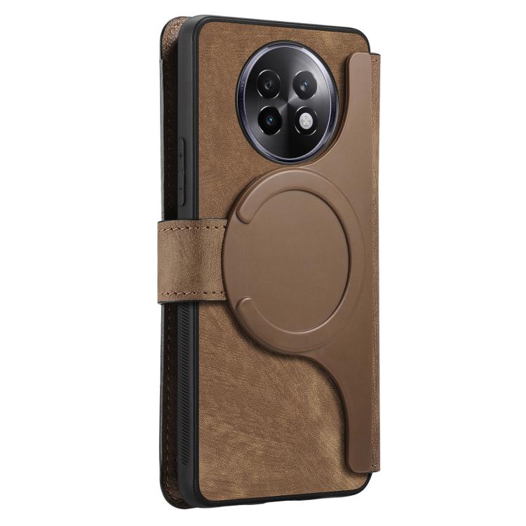 For Realme 13+ 5G Global CaseNeo MagSafe RFID Anti-theft Retro Leather Phone Case