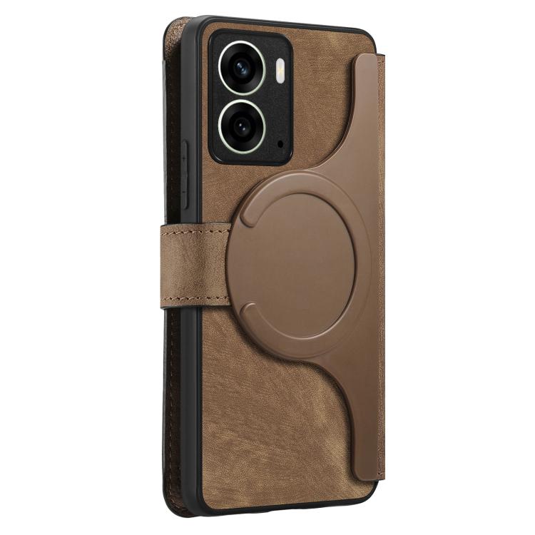 For Realme 14 CaseNeo MagSafe RFID Anti-theft Retro Leather Phone Case
