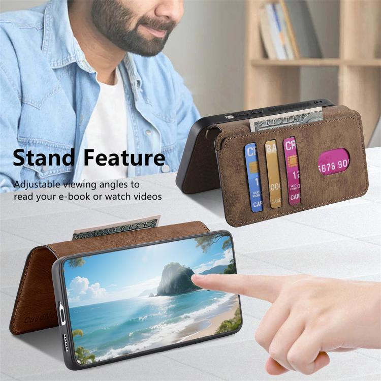 For Realme 14 CaseNeo MagSafe RFID Anti-theft Retro Leather Phone Case