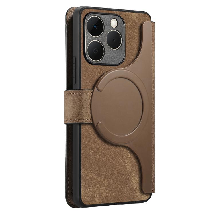 For Realme 15T 5G CaseNeo MagSafe RFID Anti-theft Retro Leather Phone Case