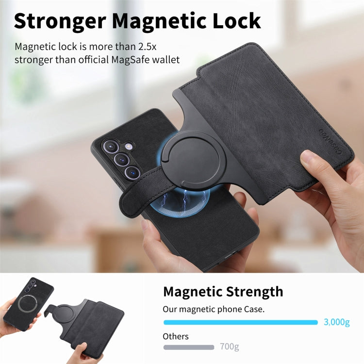 For Galaxy S24 FE 5G CaseNeo MagSafe RFID Anti-theft Retro Leather Phone Case