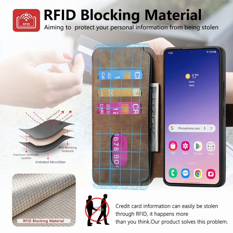 For Galaxy S24 FE 5G CaseNeo MagSafe RFID Anti-theft Retro Leather Phone Case