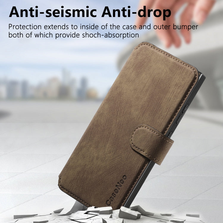 For Galaxy S24 Ultra 5G CaseNeo MagSafe RFID Anti-theft Retro Leather Phone Case