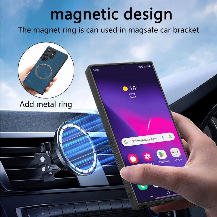 For Galaxy S24 Ultra 5G CaseNeo MagSafe RFID Anti-theft Retro Leather Phone Case