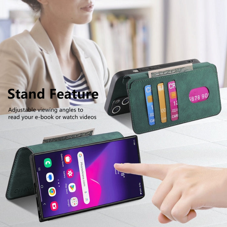 For Galaxy S24 Ultra 5G CaseNeo MagSafe RFID Anti-theft Retro Leather Phone Case