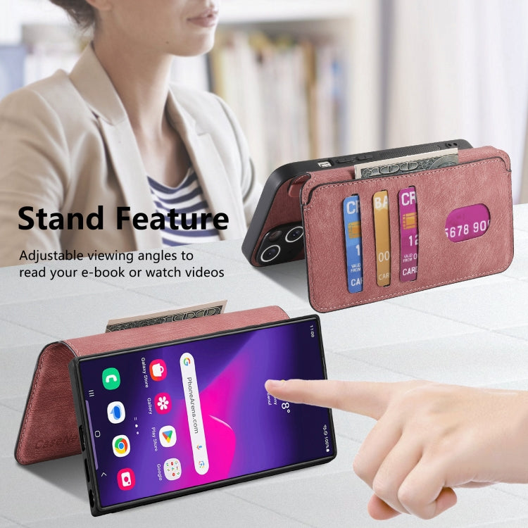 For Galaxy S24 Ultra 5G CaseNeo MagSafe RFID Anti-theft Retro Leather Phone Case
