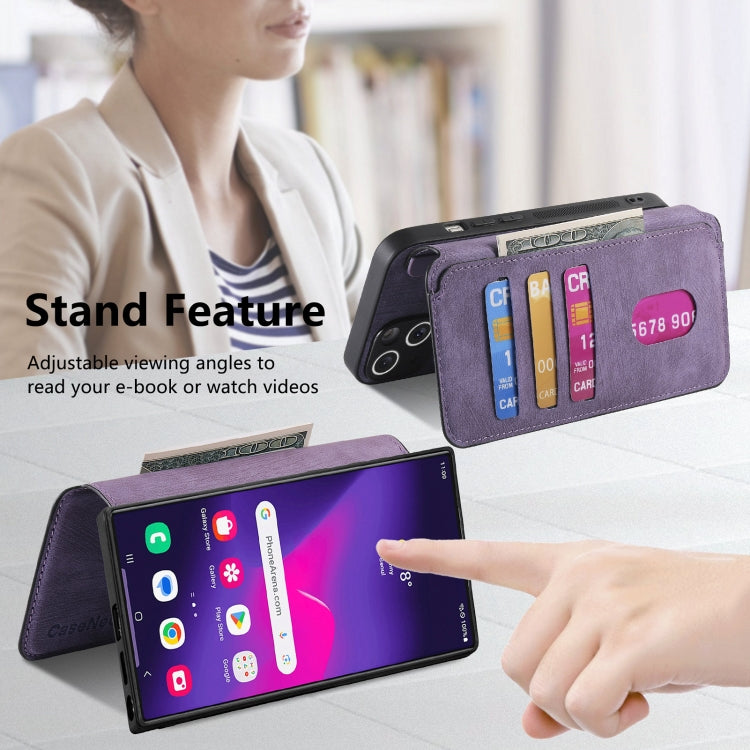 For Galaxy S24 Ultra 5G CaseNeo MagSafe RFID Anti-theft Retro Leather Phone Case