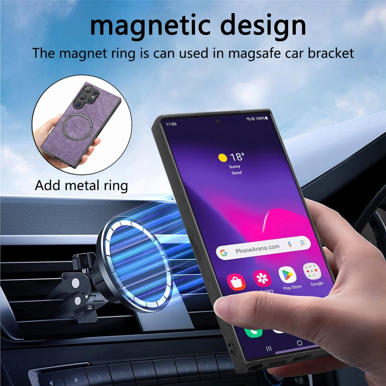 For Galaxy S24 Ultra 5G CaseNeo MagSafe RFID Anti-theft Retro Leather Phone Case