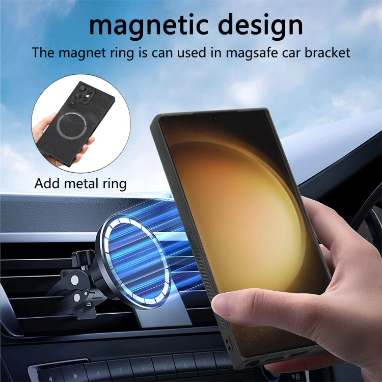 For Galaxy S23 Ultra 5G CaseNeo MagSafe RFID Anti-theft Retro Leather Phone Case