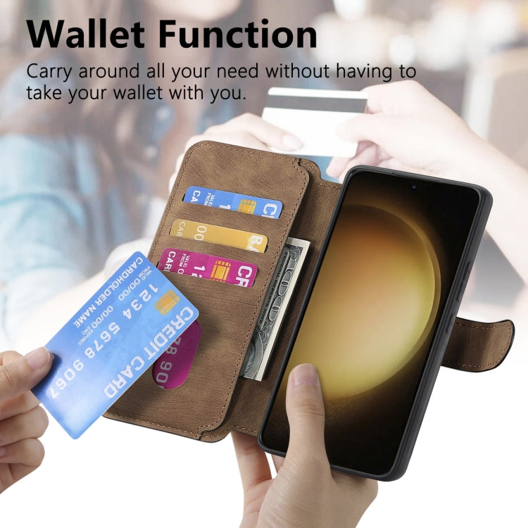 For Galaxy S23+ 5G CaseNeo MagSafe RFID Anti-theft Retro Leather Phone Case