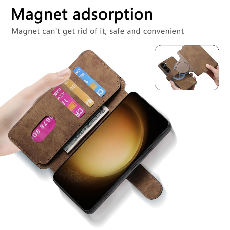 For Galaxy S23+ 5G CaseNeo MagSafe RFID Anti-theft Retro Leather Phone Case