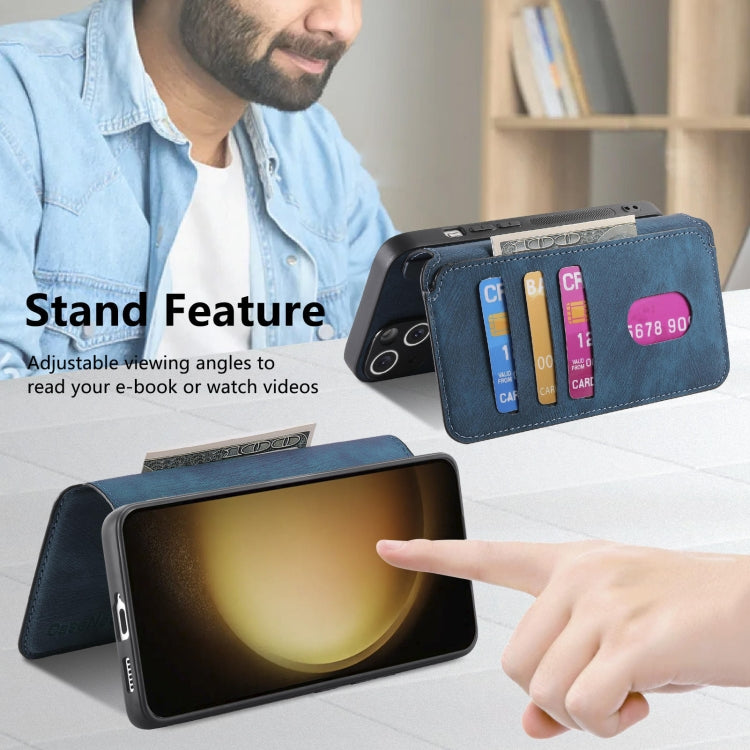 For Galaxy S23+ 5G CaseNeo MagSafe RFID Anti-theft Retro Leather Phone Case