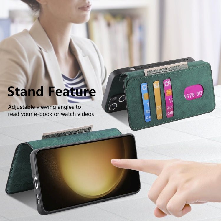 For Galaxy S23+ 5G CaseNeo MagSafe RFID Anti-theft Retro Leather Phone Case