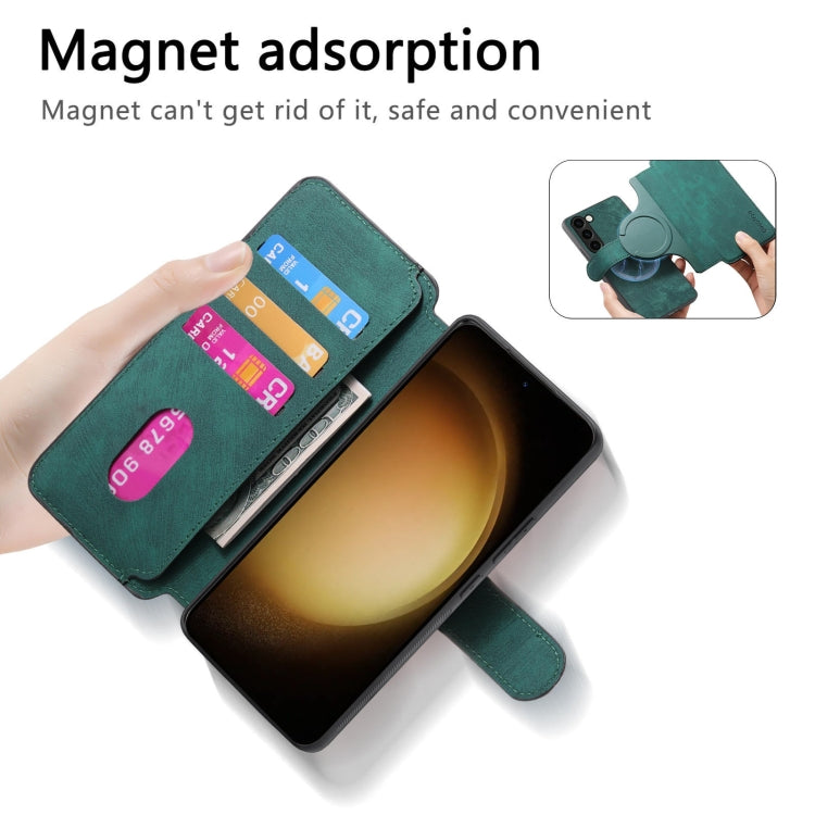 For Galaxy S23+ 5G CaseNeo MagSafe RFID Anti-theft Retro Leather Phone Case