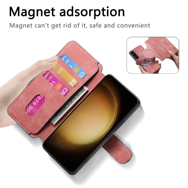 For Galaxy S23+ 5G CaseNeo MagSafe RFID Anti-theft Retro Leather Phone Case