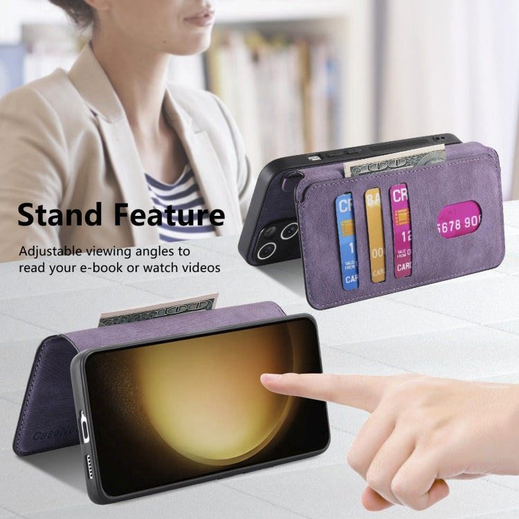For Galaxy S23+ 5G CaseNeo MagSafe RFID Anti-theft Retro Leather Phone Case
