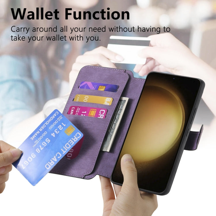 For Galaxy S23+ 5G CaseNeo MagSafe RFID Anti-theft Retro Leather Phone Case