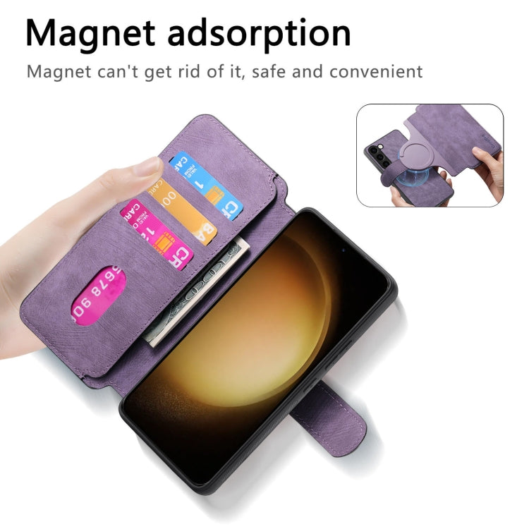 For Galaxy S23+ 5G CaseNeo MagSafe RFID Anti-theft Retro Leather Phone Case