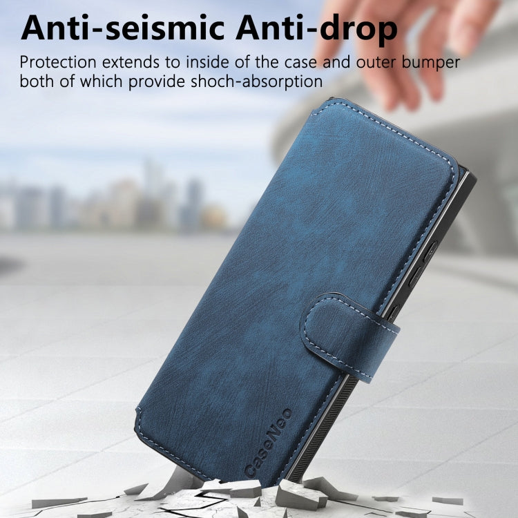 For Galaxy S22 Ultra 5G CaseNeo MagSafe RFID Anti-theft Retro Leather Phone Case