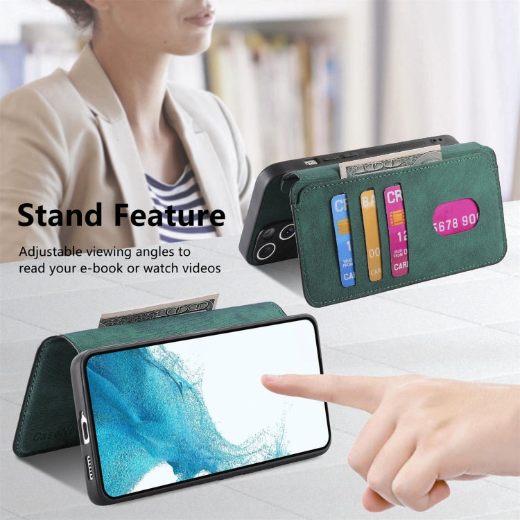 For Galaxy S22+ 5G CaseNeo MagSafe RFID Anti-theft Retro Leather Phone Case